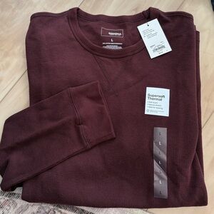 Burgundy Supersoft Thermal Top- men’s